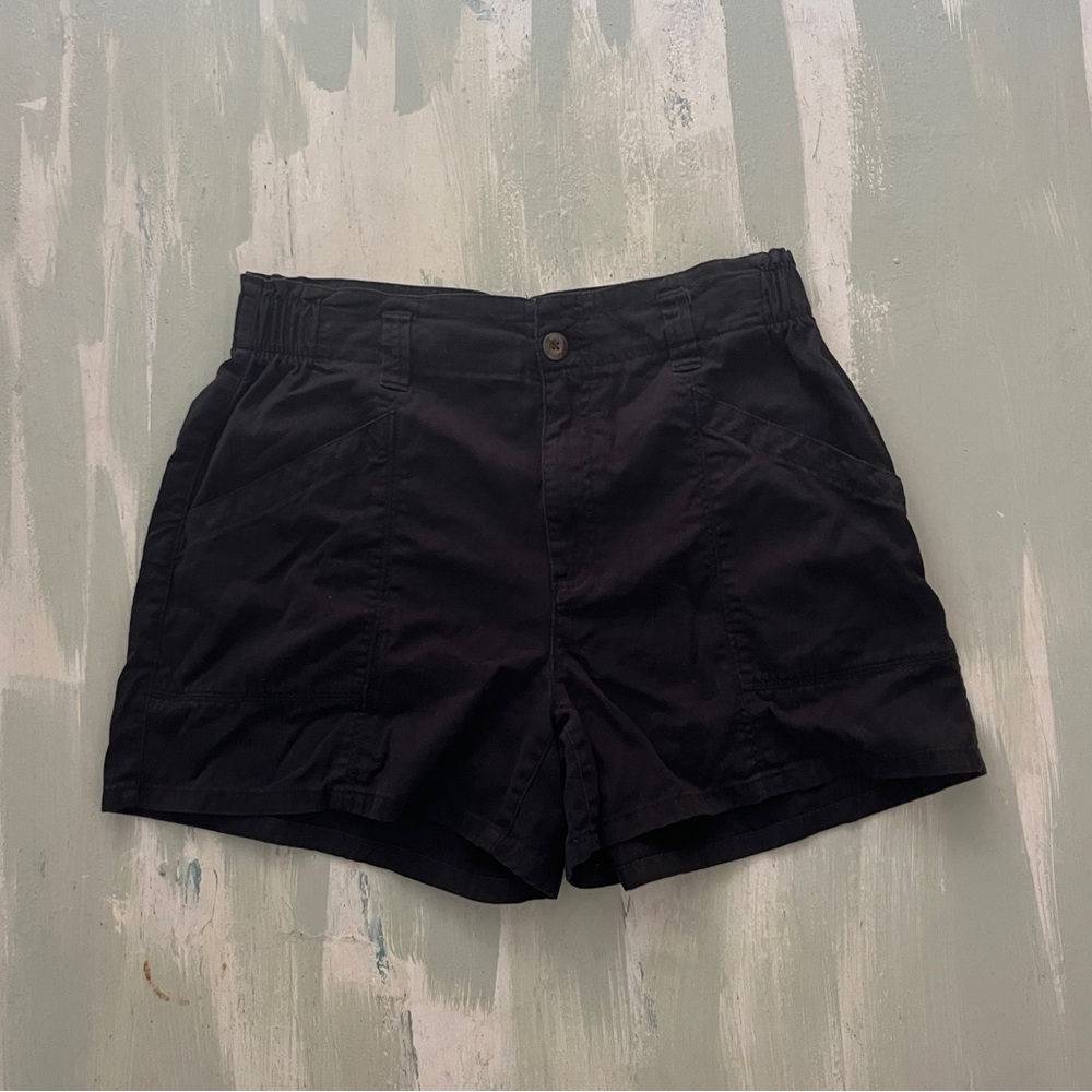 Women's Black Old Navy Cotton Utility Shorts, Medium